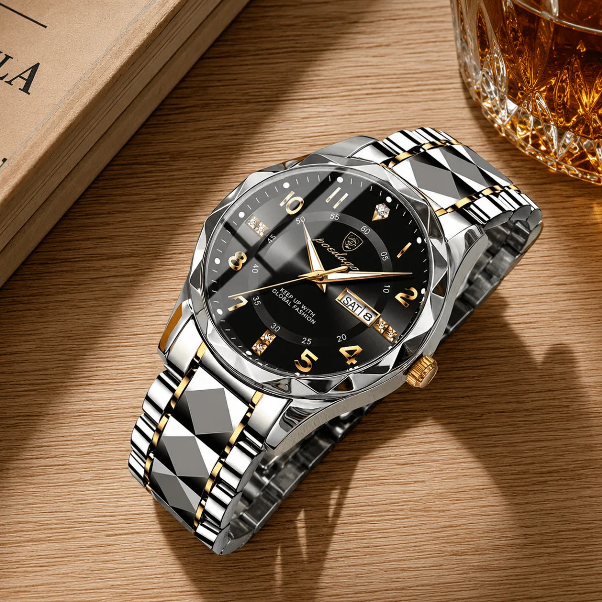 Sports Watch Titanium Case Quartz Movement 50m Water Resistant