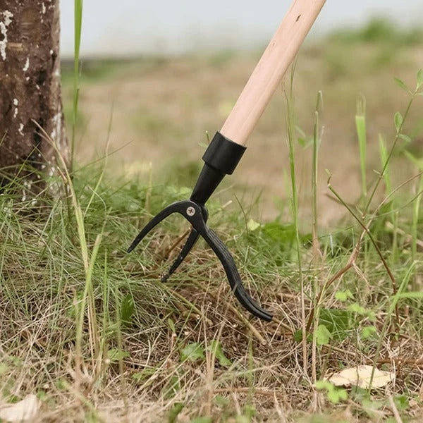 Stand-Up Weed Puller Four-Claw Foot Pedal Detachable Head