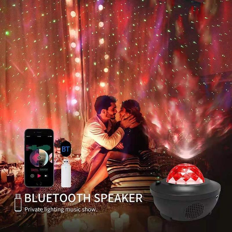 Star Projector Dual Lens Bluetooth Speaker Remote Control