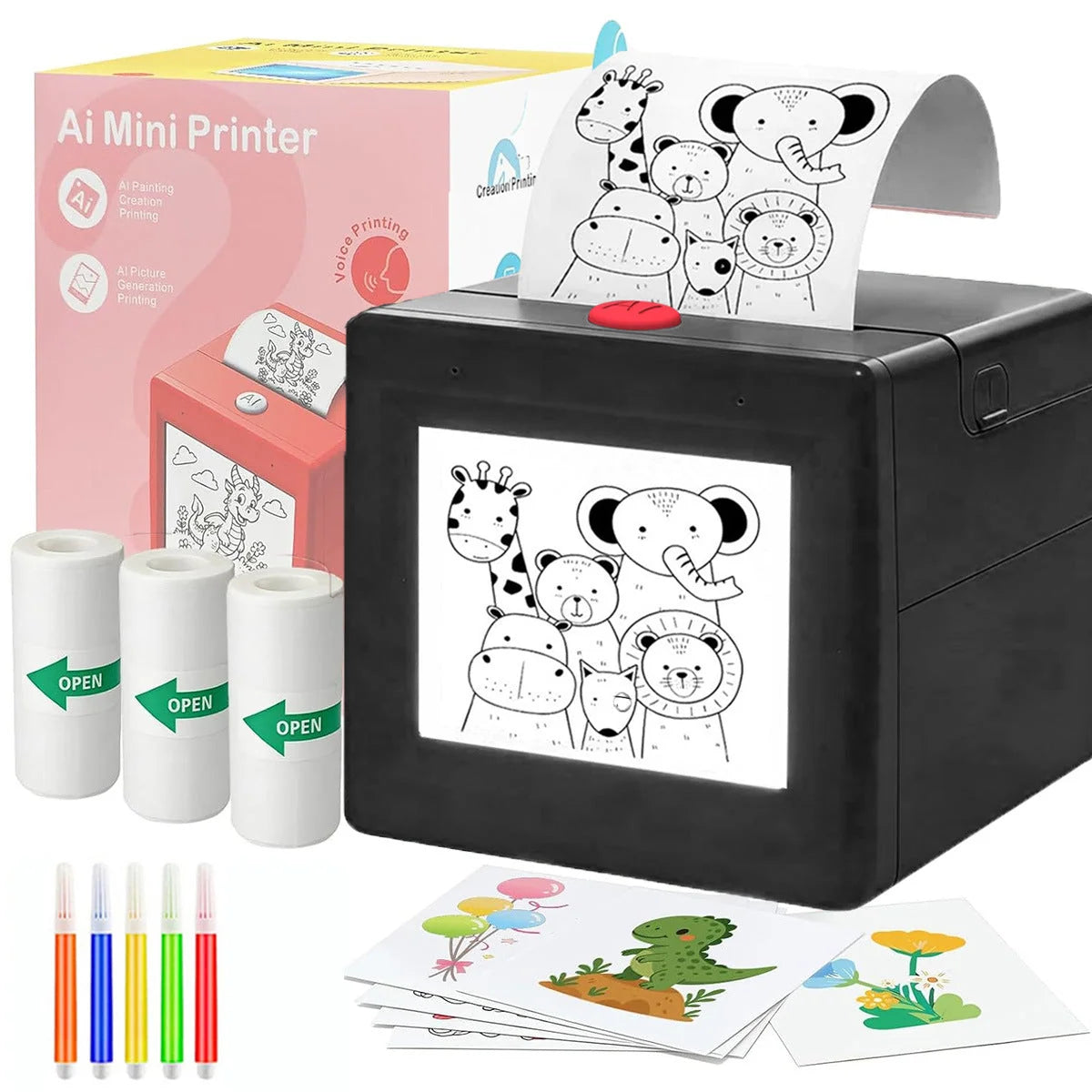 Sticker Printer AI Voice-Activated Inkless Thermal મિini