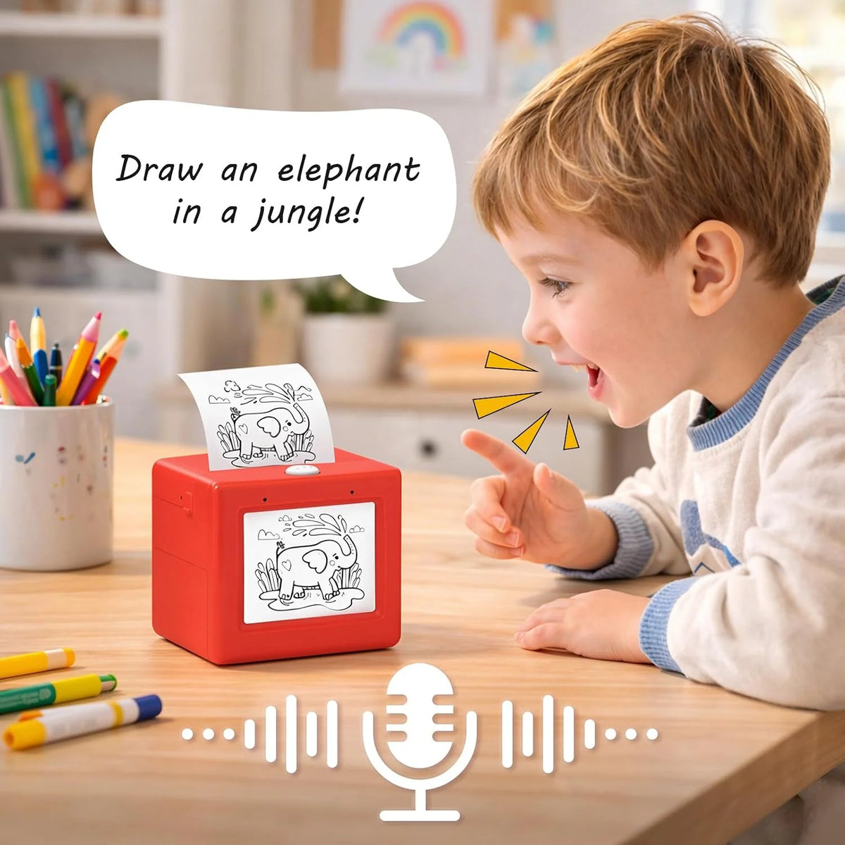 Sticker Printer AI Voice-Activated Inkless Thermal મિini