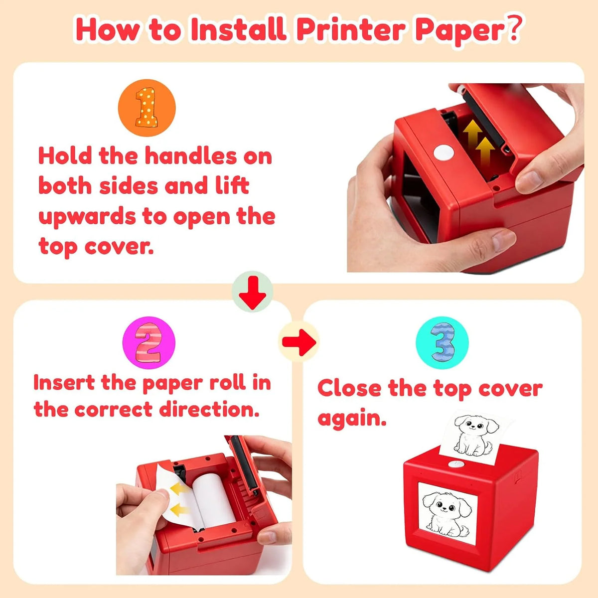 Sticker Printer AI Voice-Activated Inkless Thermal મિini