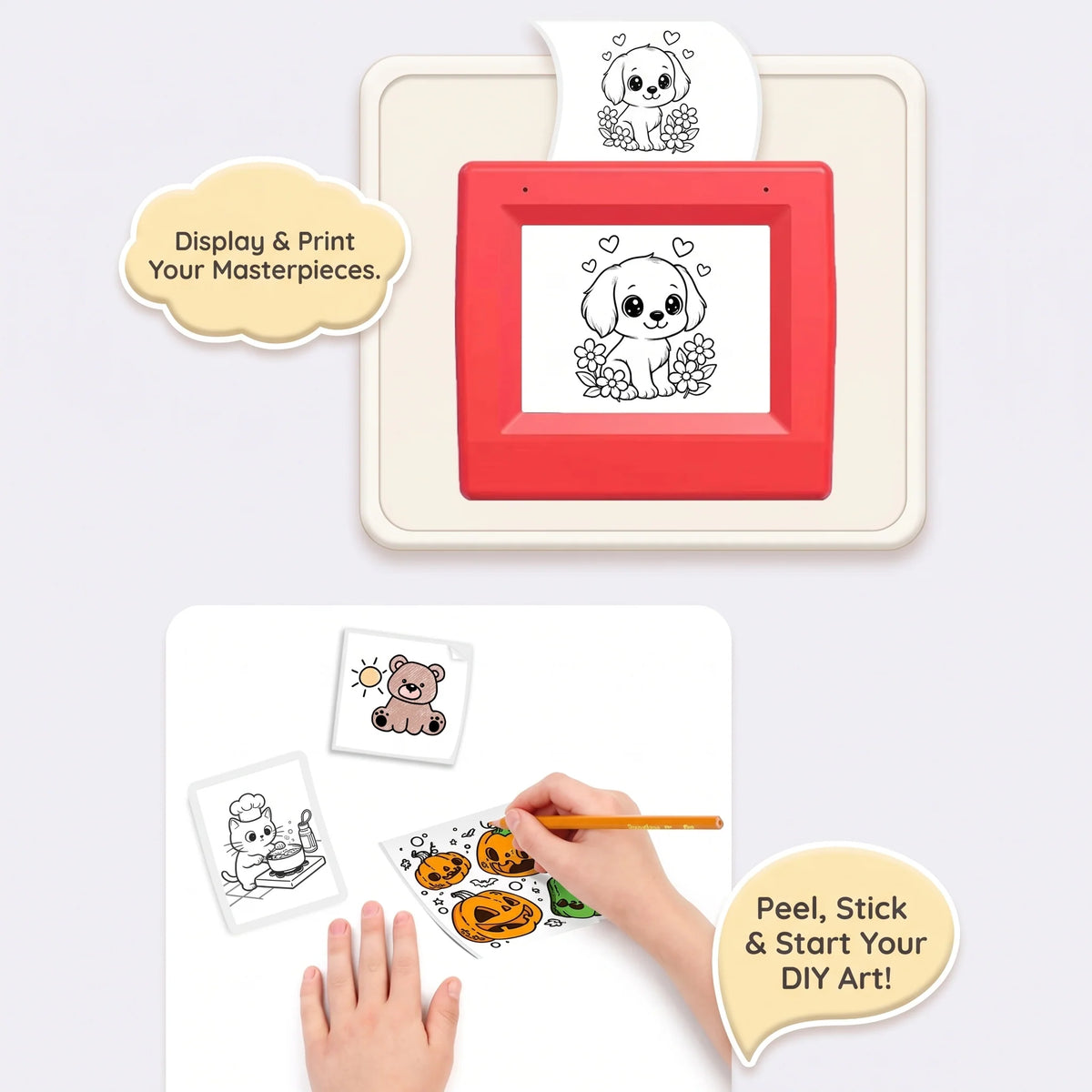 Sticker Printer AI Voice-Activated Inkless Thermal મિini