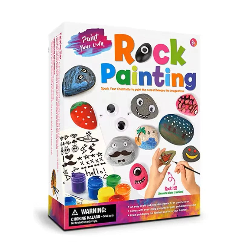 Stone Painting Kit Smooth River Stones Waterproof Acrylic Paints