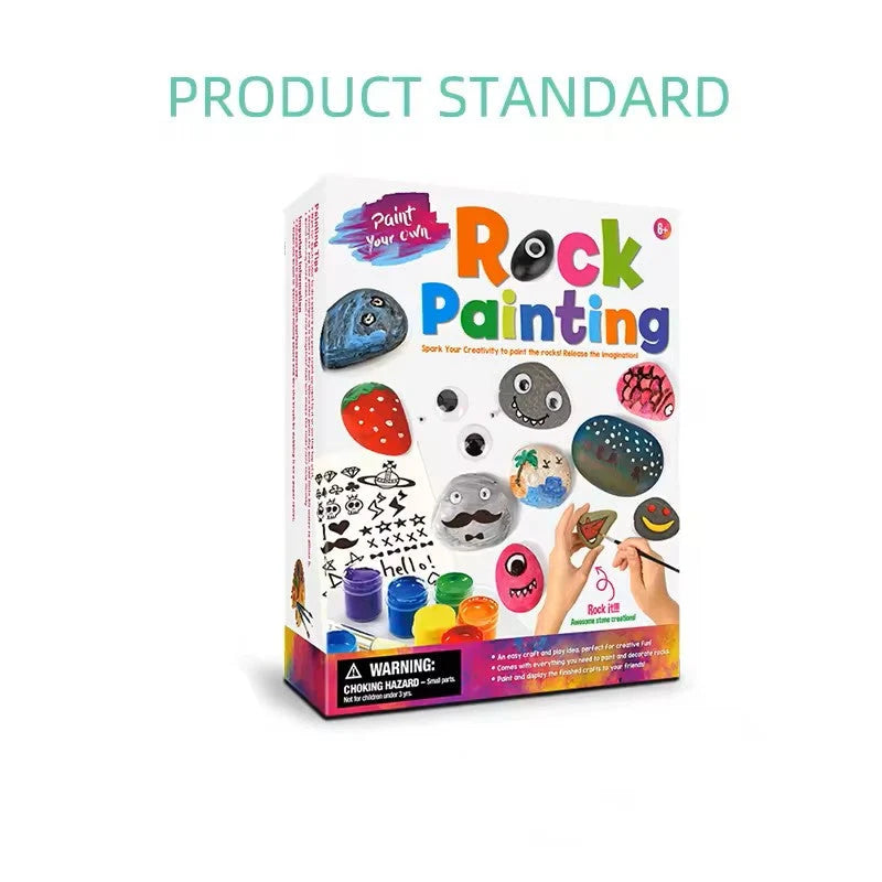 Stone Painting Kit Smooth River Stones Waterproof Acrylic Paints