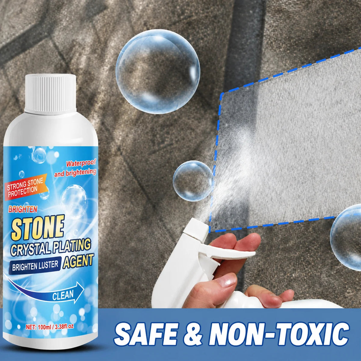 Stone & Tile Brightener & Sealer Restores Color Water-Repellent