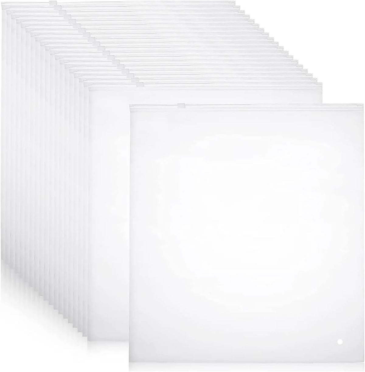 Storage Bags Slide Zip Closure Frosted Translucent & Ventilated