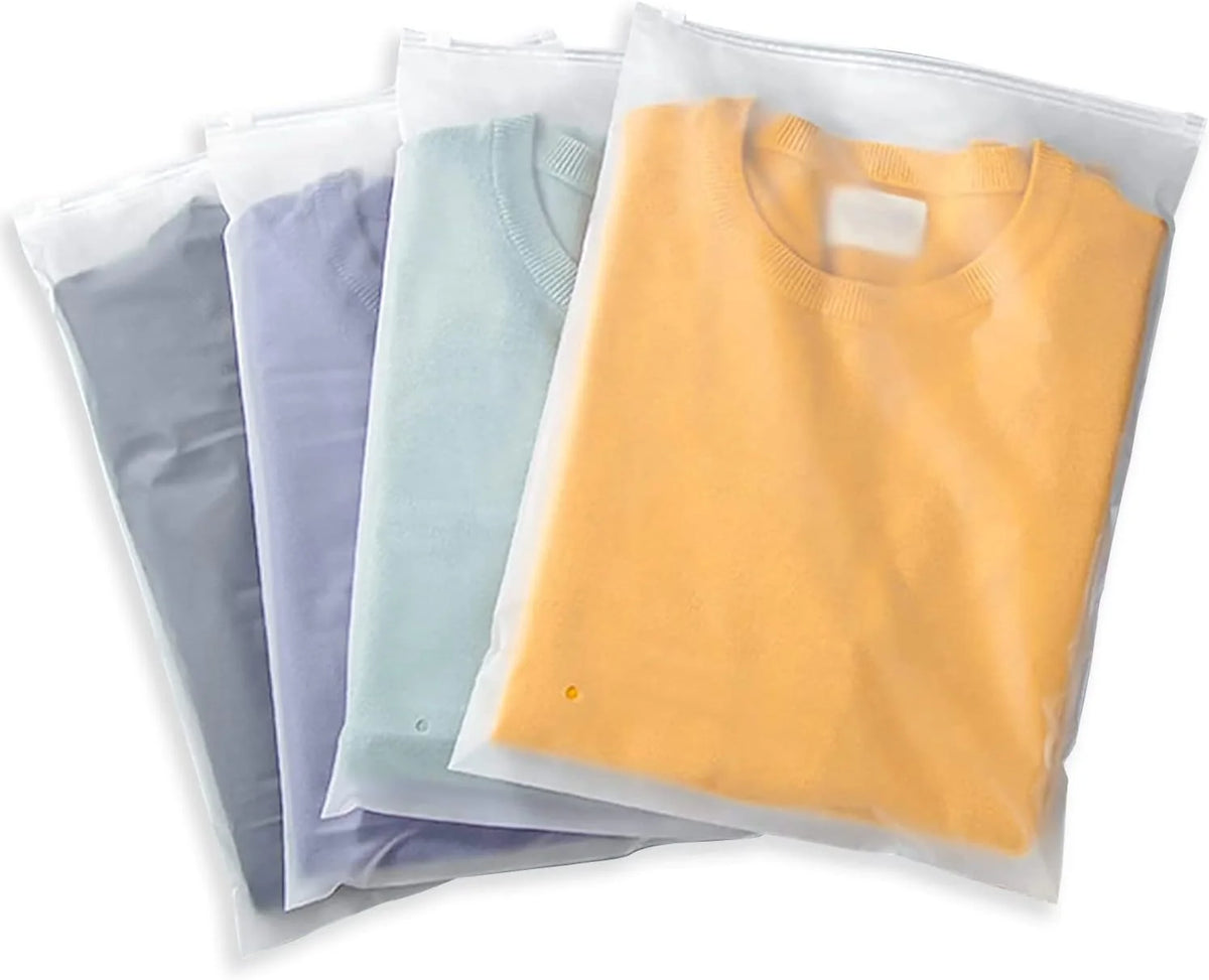 Storage Bags Slide Zip Closure Frosted Translucent & Ventilated