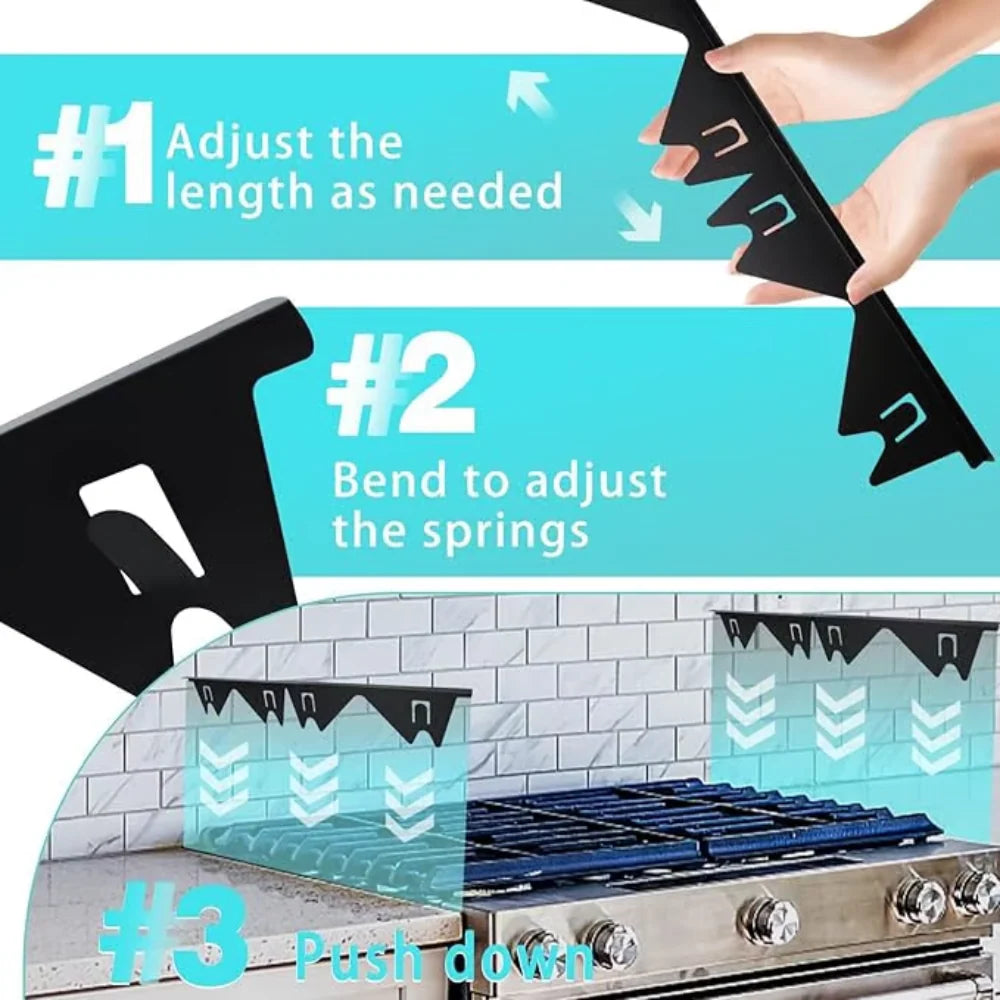 Stove Gap Cover Adjustable Telescoping Stainless Steel