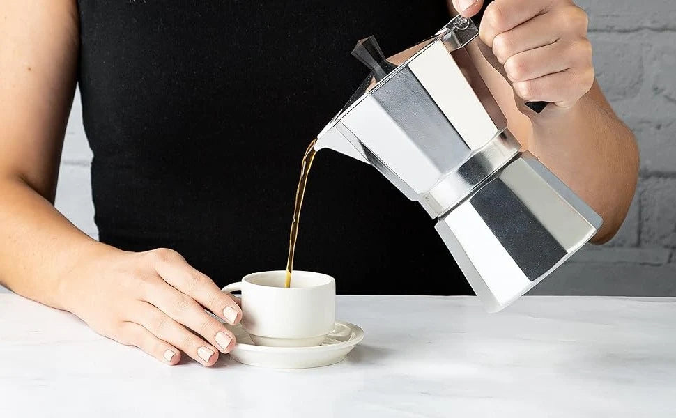 Stovetop Coffee Maker Single-Cup Pressure-Brewed Compact Design
