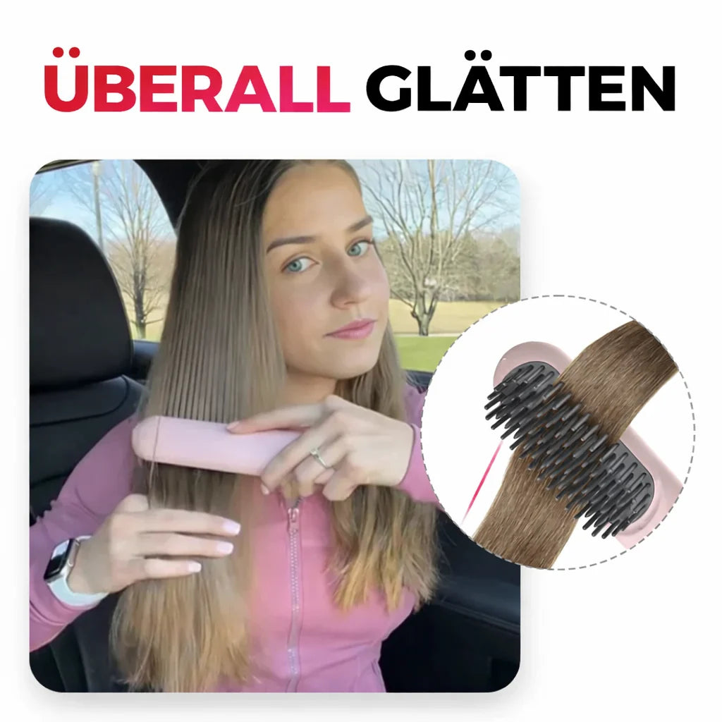 Straightening Brush Cordless & Rechargeable Travel-Friendly