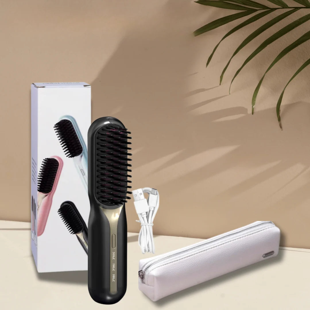 Straightening Brush Cordless & Rechargeable Travel-Friendly