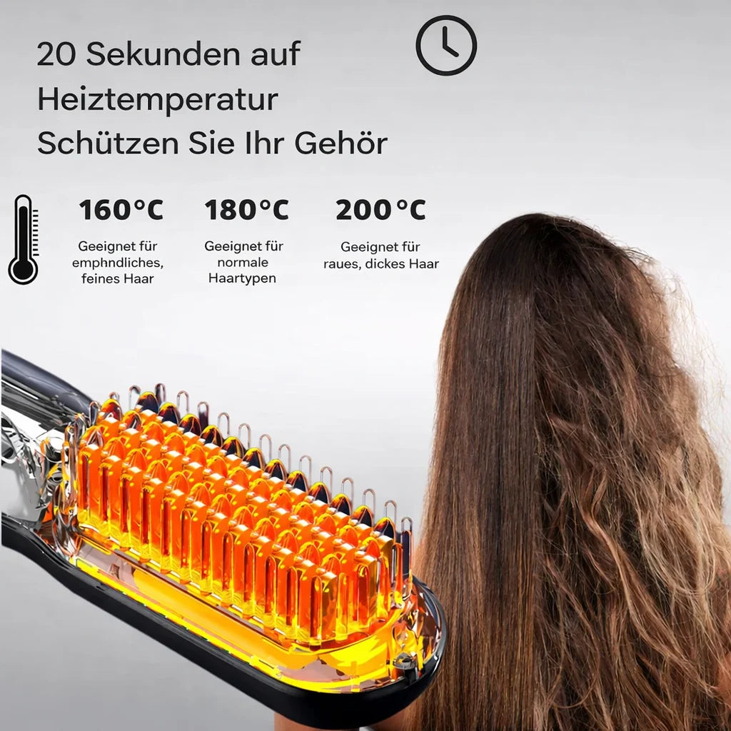 Straightening Brush Cordless & Rechargeable Travel-Friendly