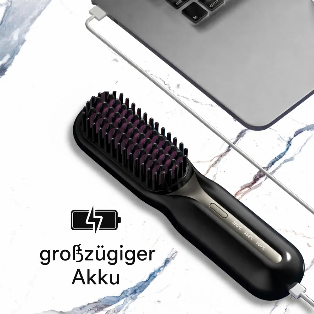 Straightening Brush Cordless & Rechargeable Travel-Friendly