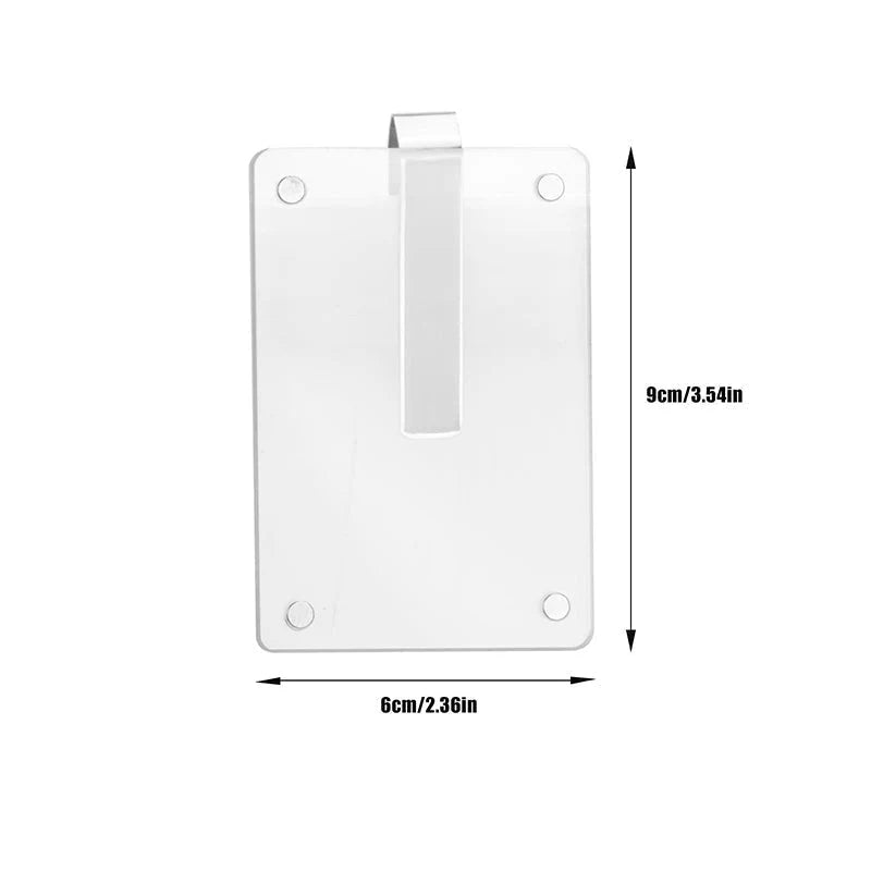 Sun Visor Photo Clip Tool-Free Clip-On Crystal-Clear Acrylic