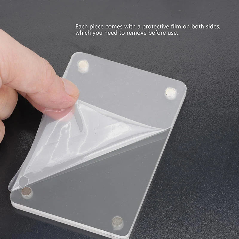 Sun Visor Photo Clip Tool-Free Clip-On Crystal-Clear Acrylic