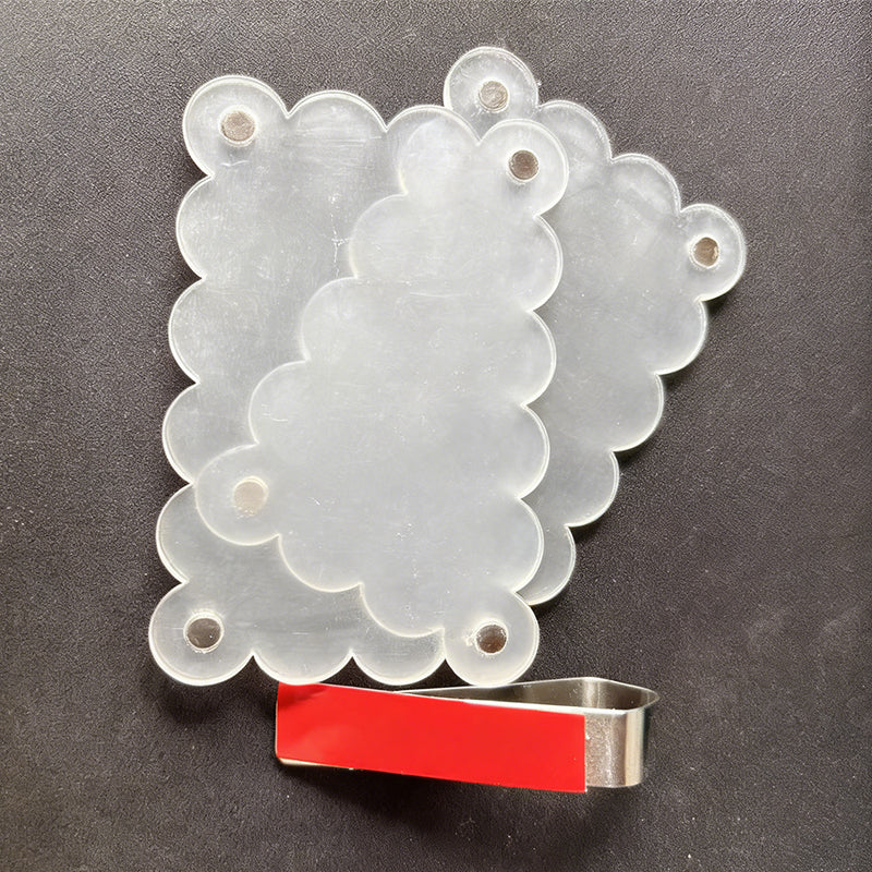 Sun Visor Photo Clip Tool-Free Clip-On Crystal-Clear Acrylic