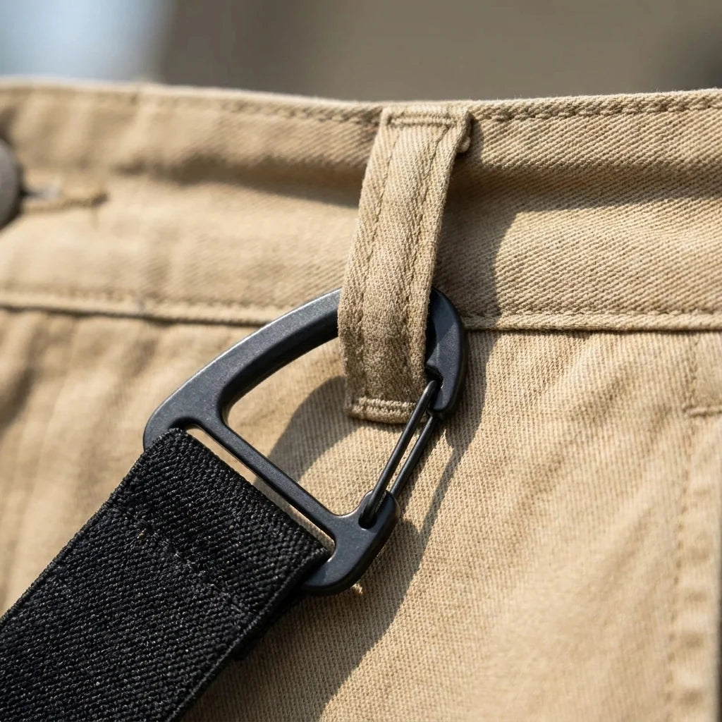 Suspenders Adjustable Wide Elastic Belt Loop Hooks