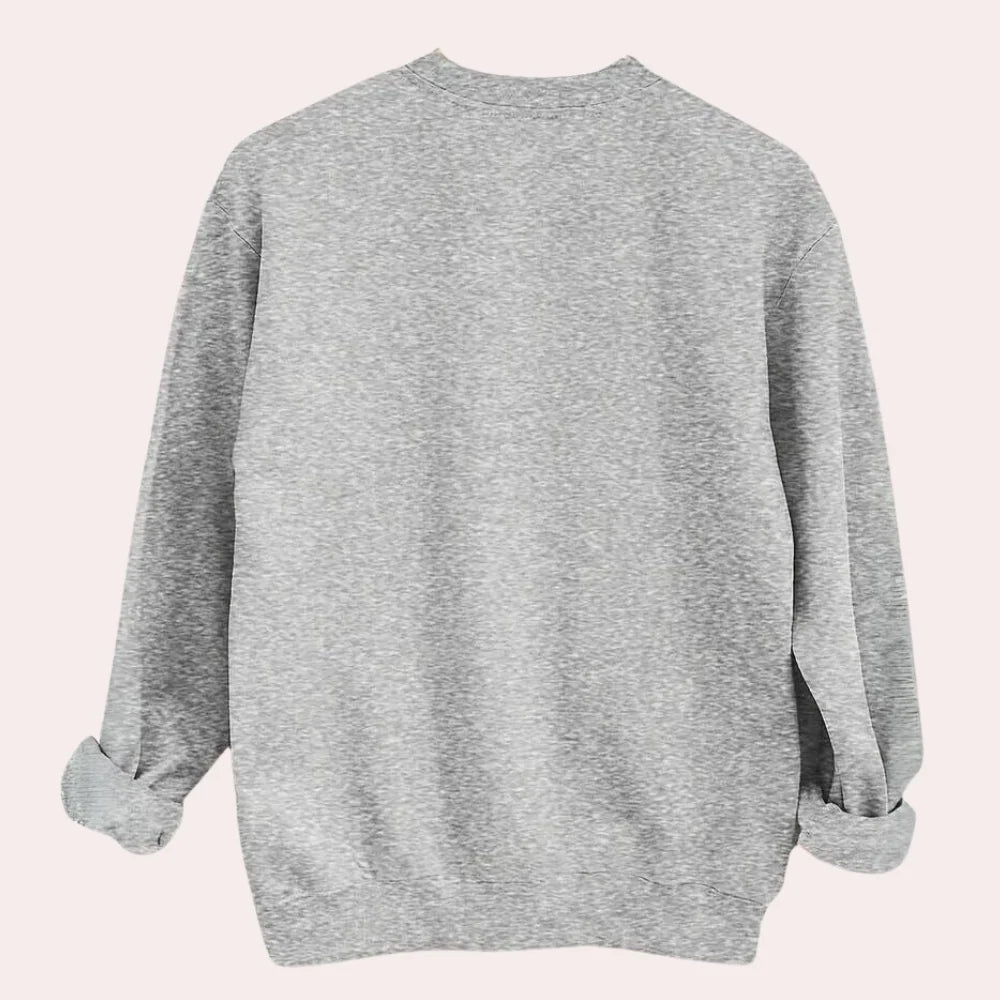 Sweatshirt Halloween Ghost & Pumpkin Print Comfort Fit