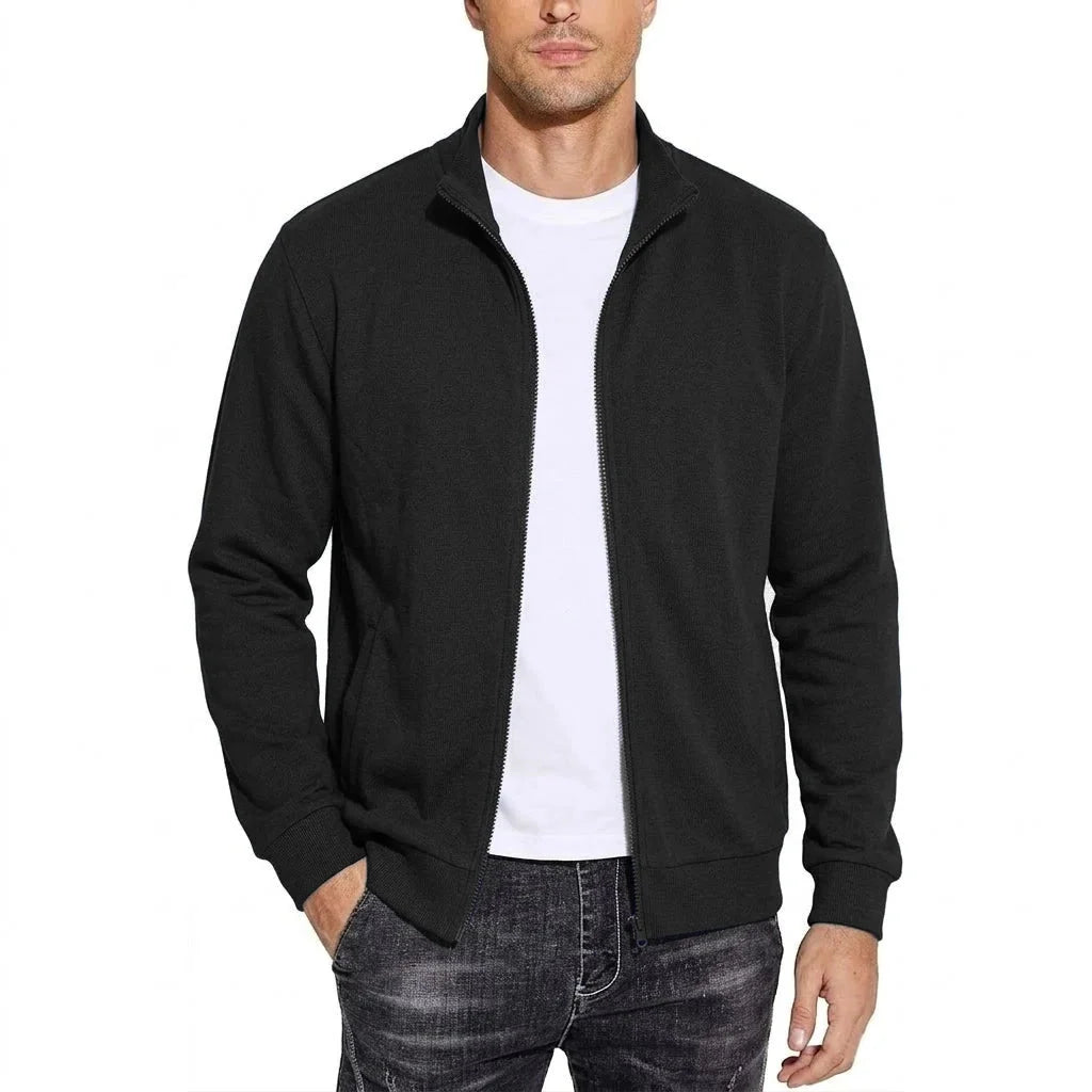 Sweatshirt Jacket Cotton Zip-Up Breathable Relaxed Fit