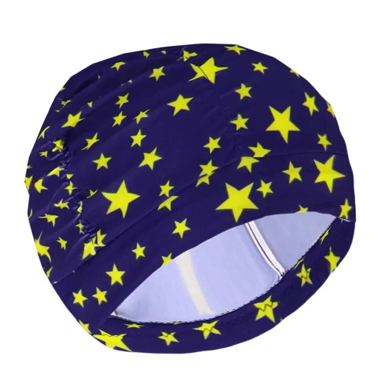 Swim Cap Turban Twist Front Stretch Fit & Quick-Dry