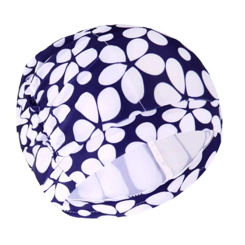 Swim Cap Turban Twist Front Stretch Fit & Quick-Dry