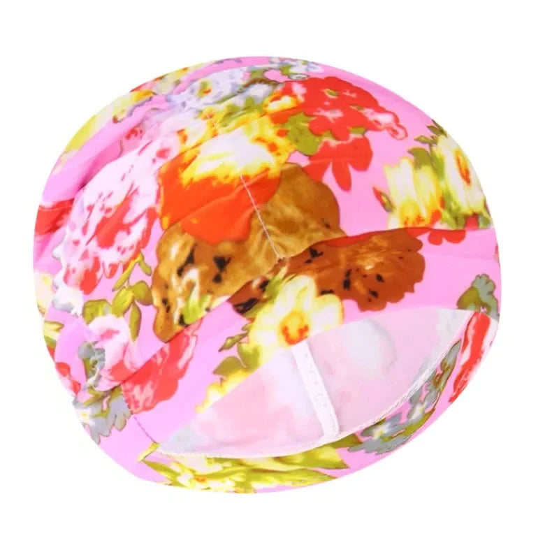 Swim Cap Turban Twist Front Stretch Fit & Quick-Dry