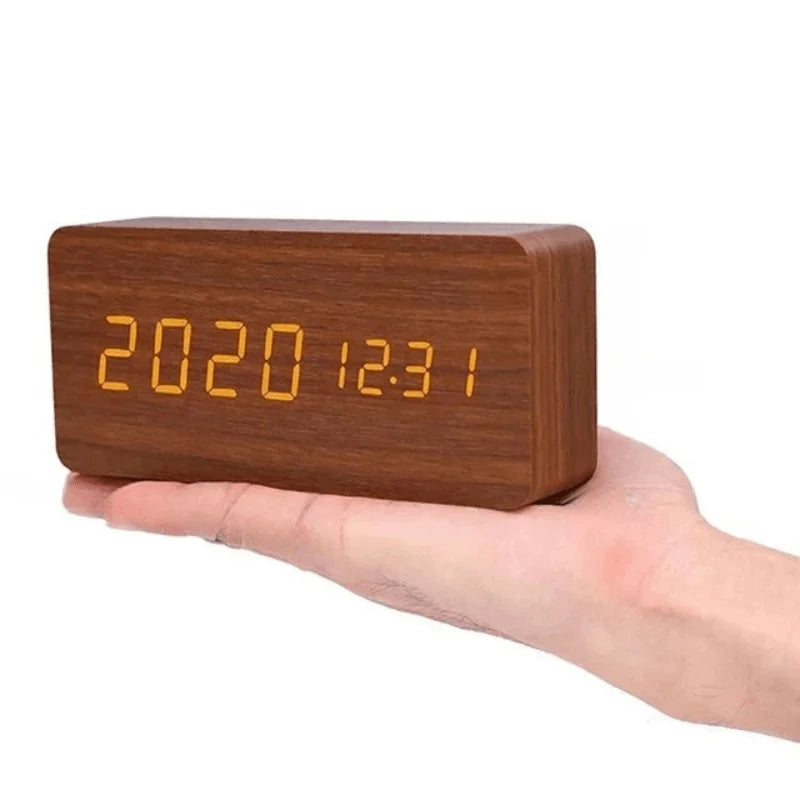 Table Clock LED Display Voice Activated Alarm