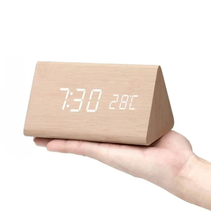 Table Clock LED Display Voice Activated Alarm