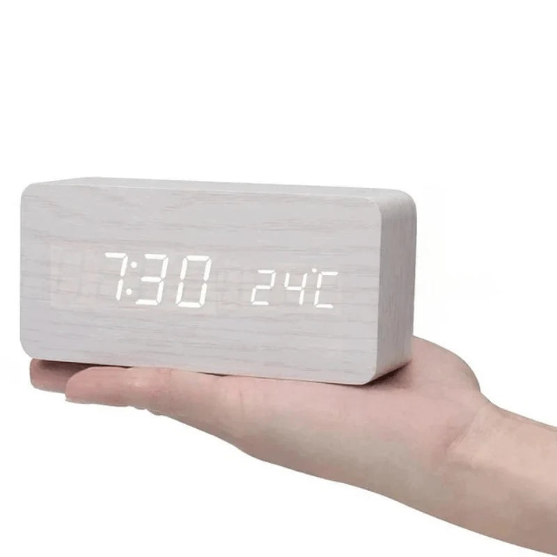 Table Clock LED Display Voice Activated Alarm