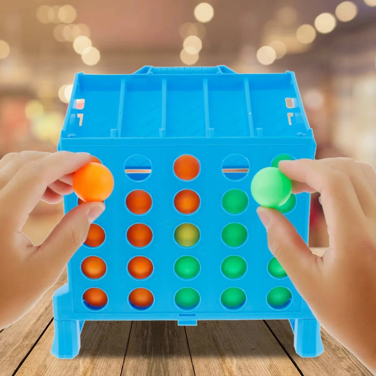 Table Game Four-in-a-Row Compact Portable