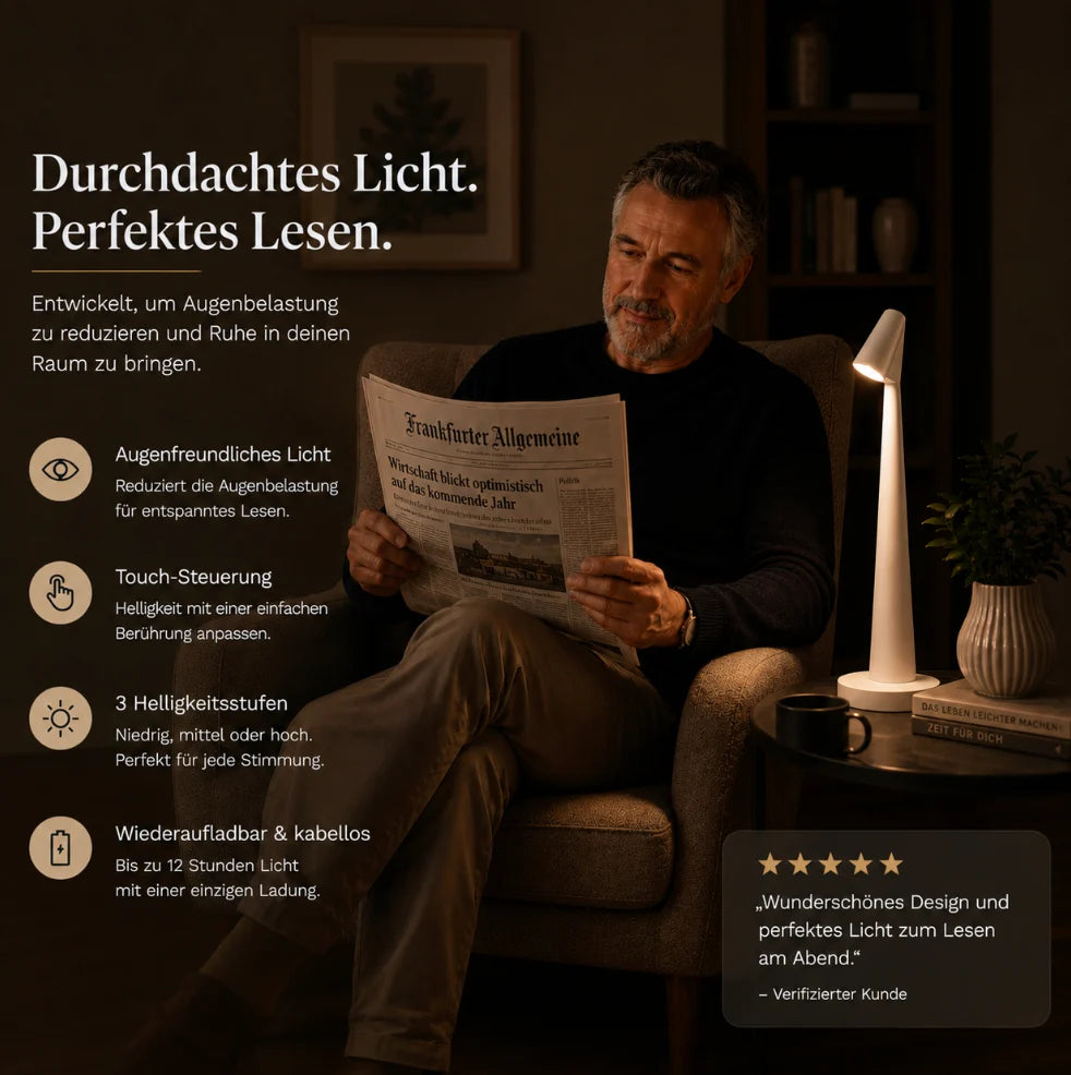 Table Lamp Cordless Aluminum Touch Dimmer
