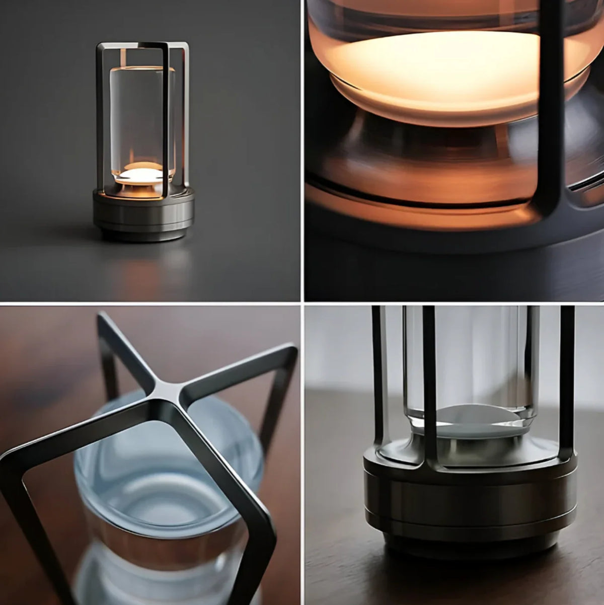 Table Lamp Crystal Design Wireless Touch Dimmable