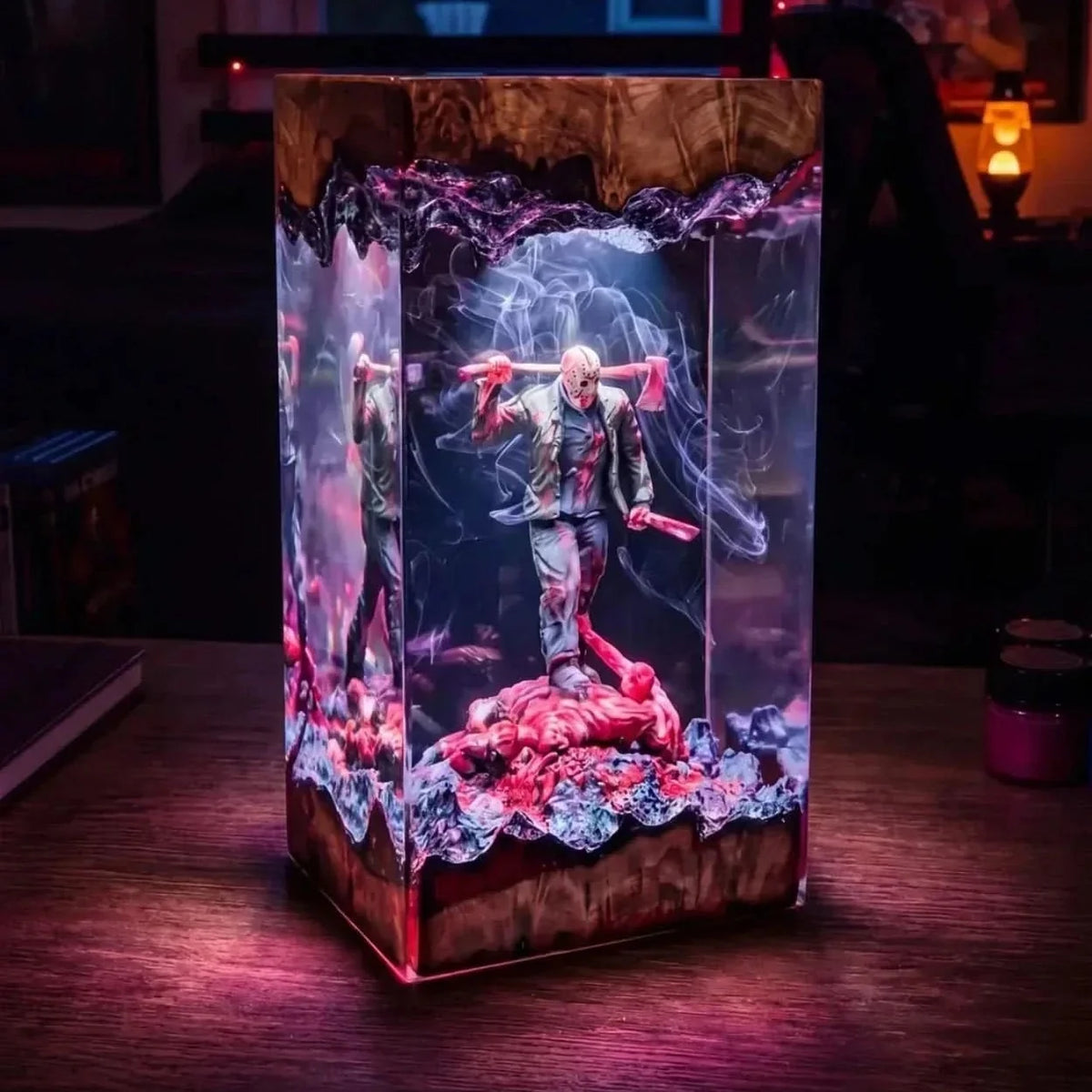 Table Lamp Halloween Character Handmade Resin Warm LED