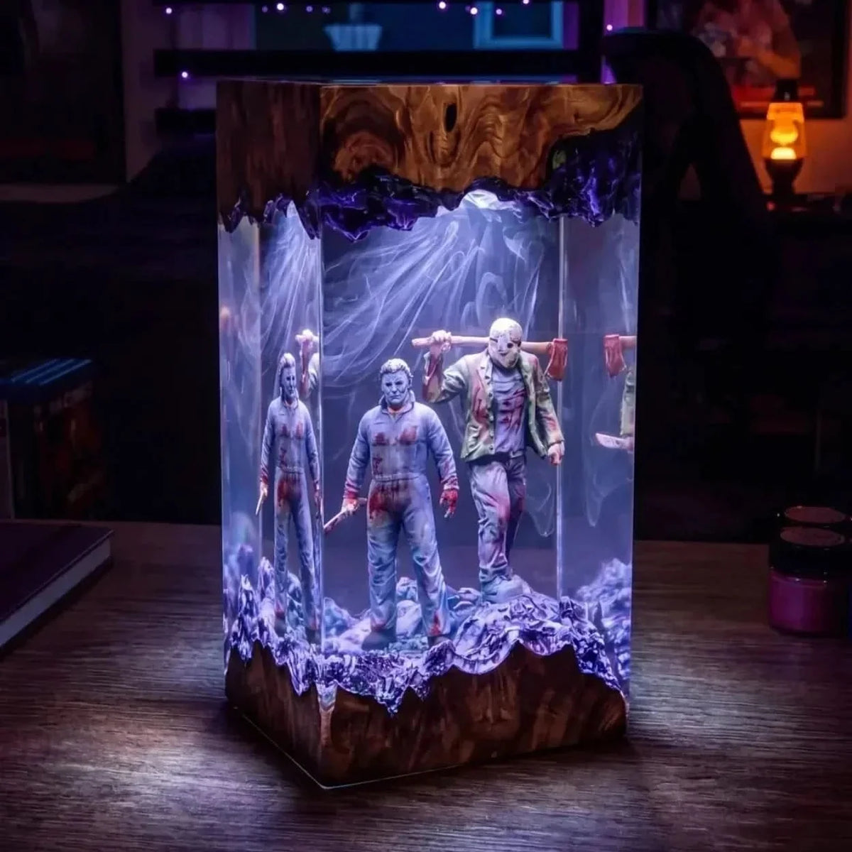Table Lamp Halloween Character Handmade Resin Warm LED