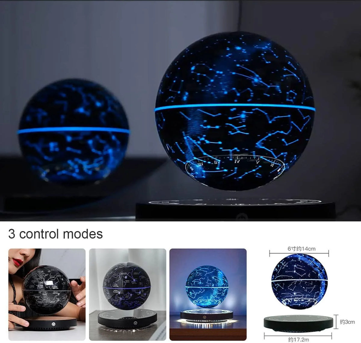 Table Lamp Magnetic Levitation 360 Degree Rotating Star Map