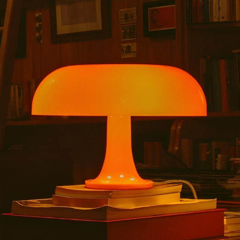 Table Lamp Mushroom Continuously Dimmable Three Color Modes USB