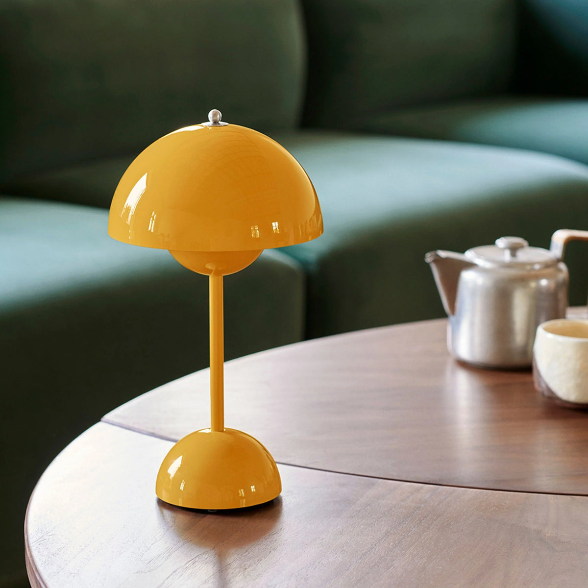 Table Lamp Mushroom Design Rechargeable Touch Dimmable
