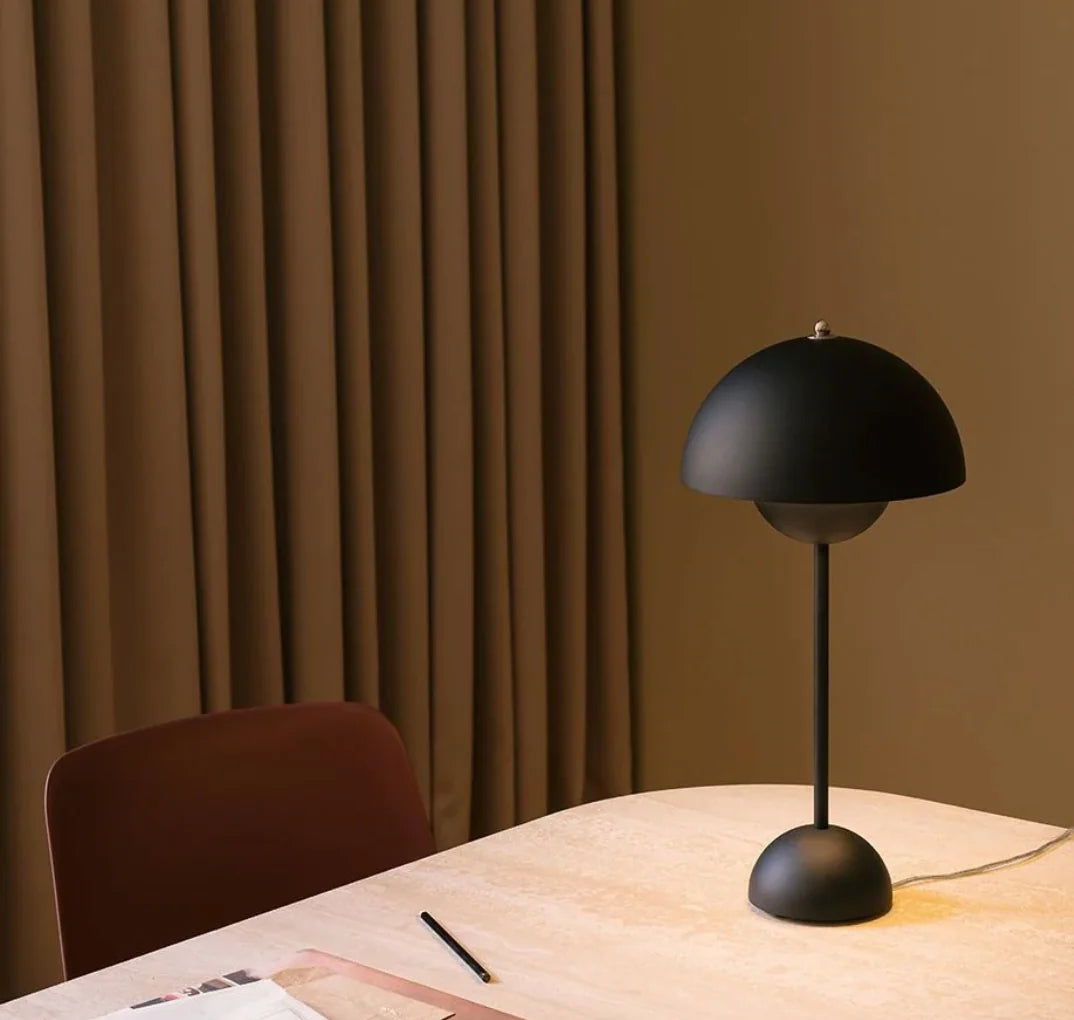 Table Lamp Mushroom Design Rechargeable Touch Dimmable