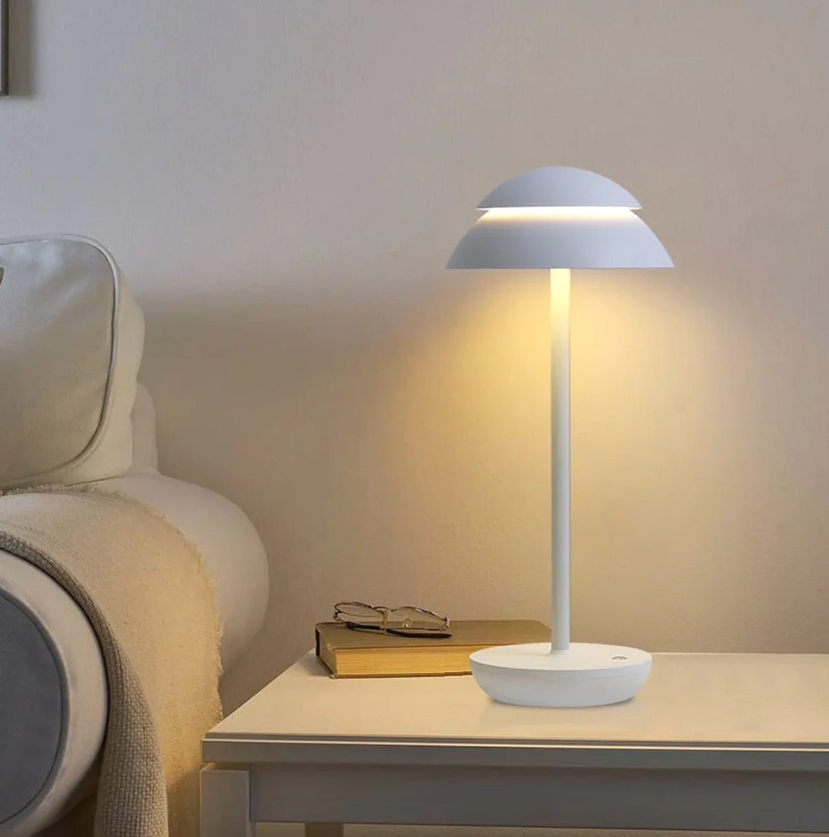 Table Lamp Mushroom Design Touch Dimmable USB Rechargeable