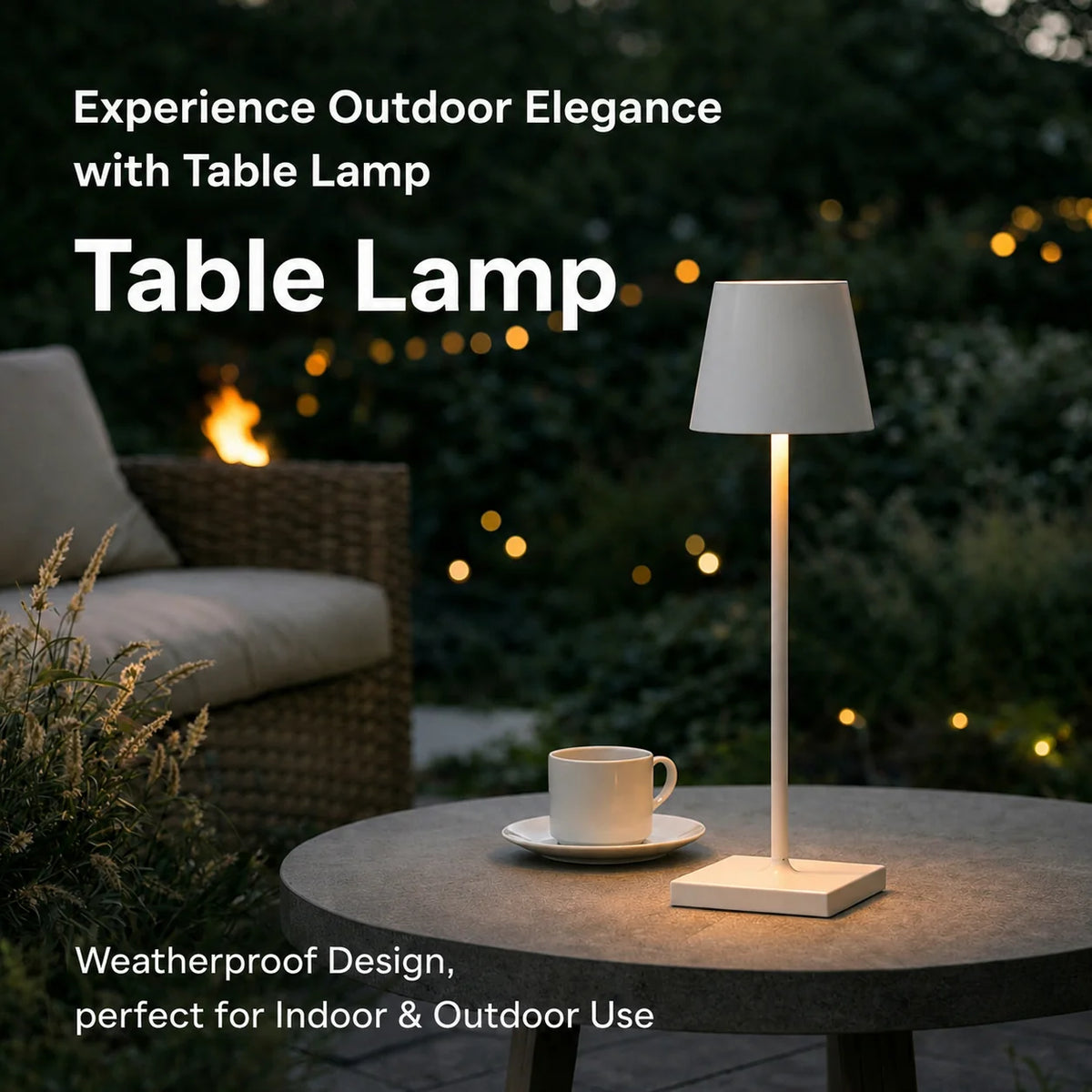 Table Lamp Rechargeable USB-C Touch Dimmable