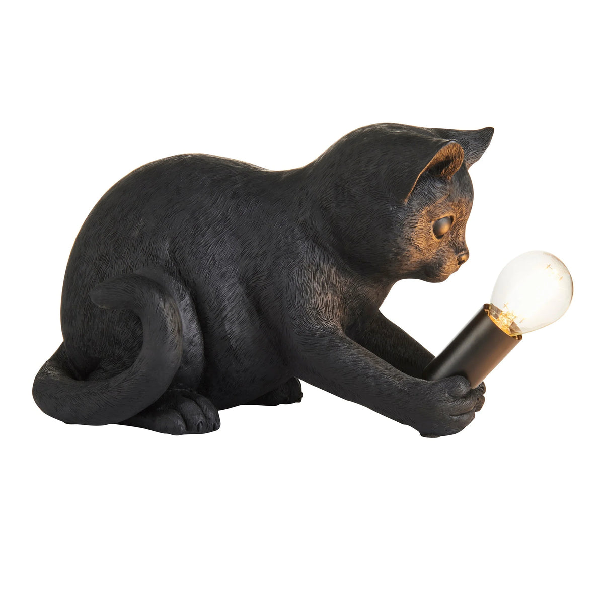 Table Lamp Resin Kitten Design Inline Switch