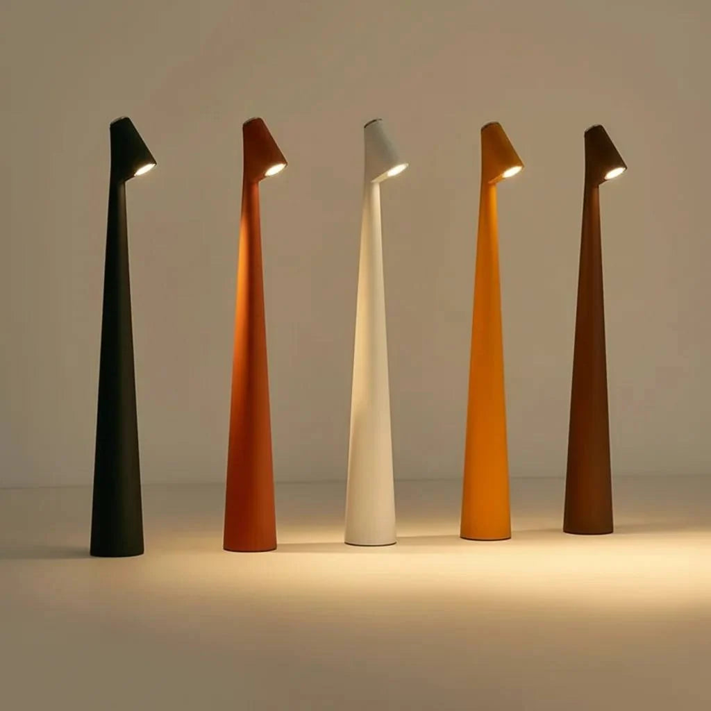 Table Lamp Wireless LED Rechargeable Metal & Glass