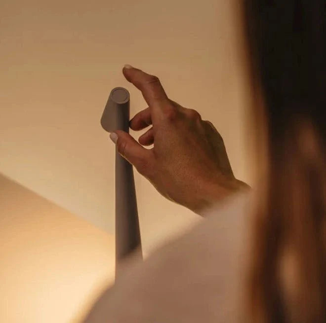Table Lamp Wireless Rechargeable Metal & Glass