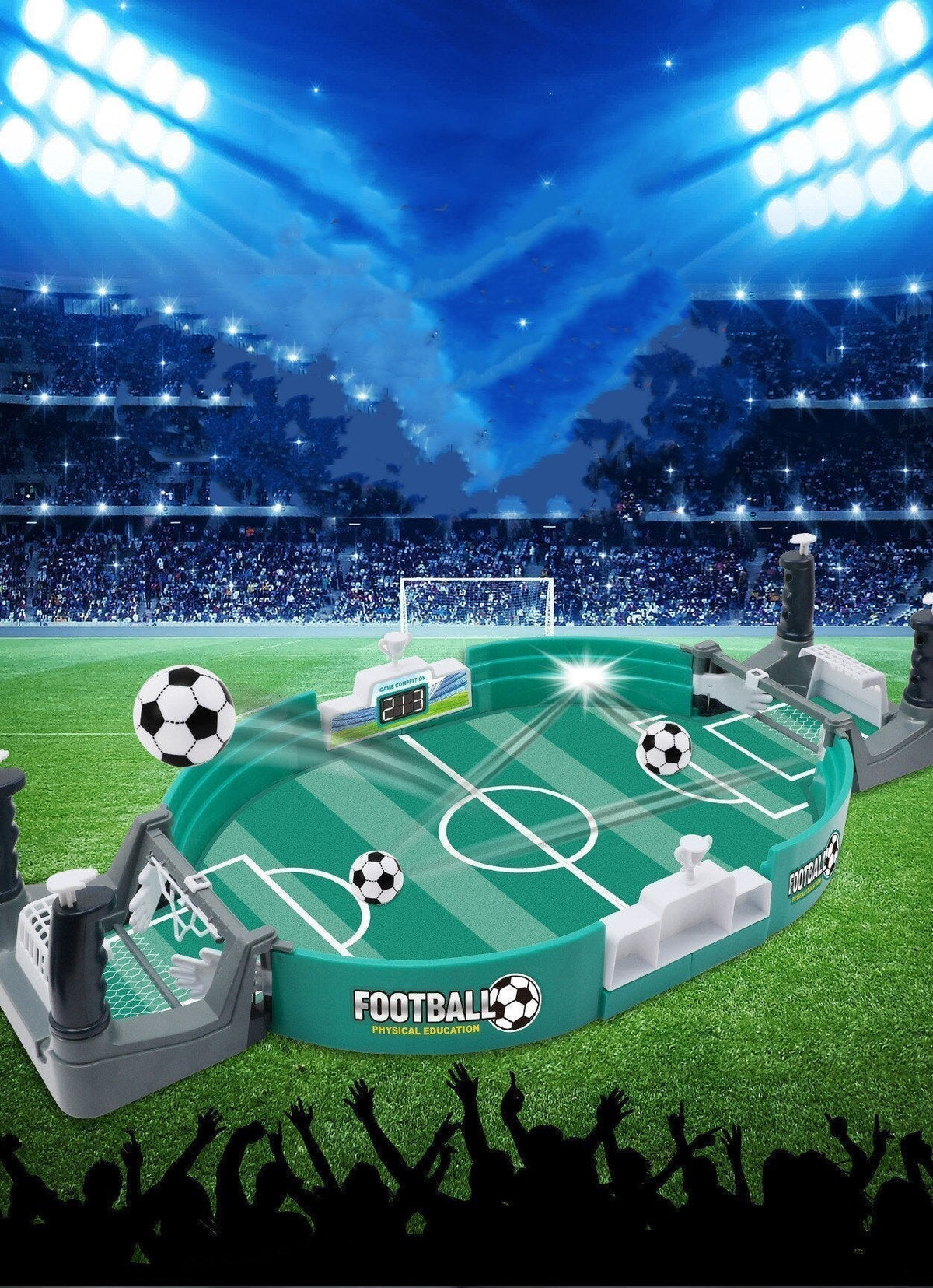 Tabletop Soccer Game Quick Setup No Batteries BPA-Free