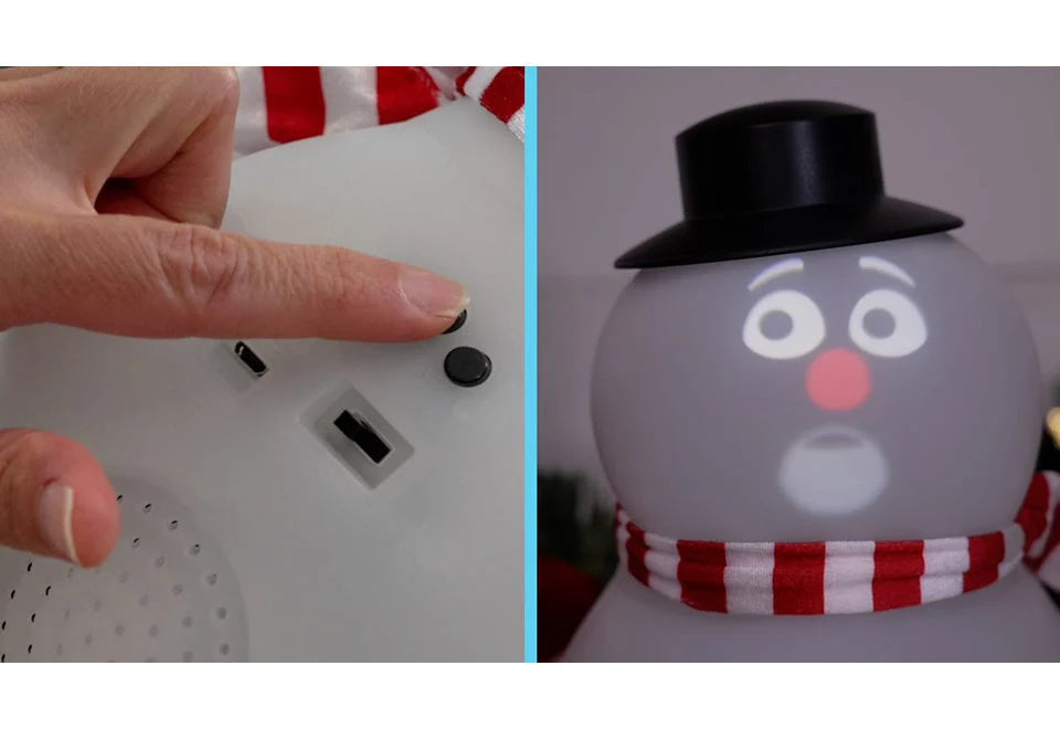 Talking Snowman LED Projector Built-In Speaker