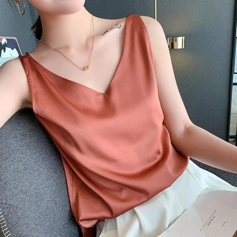 Tank Top Silk-Like Lightweight Breathable