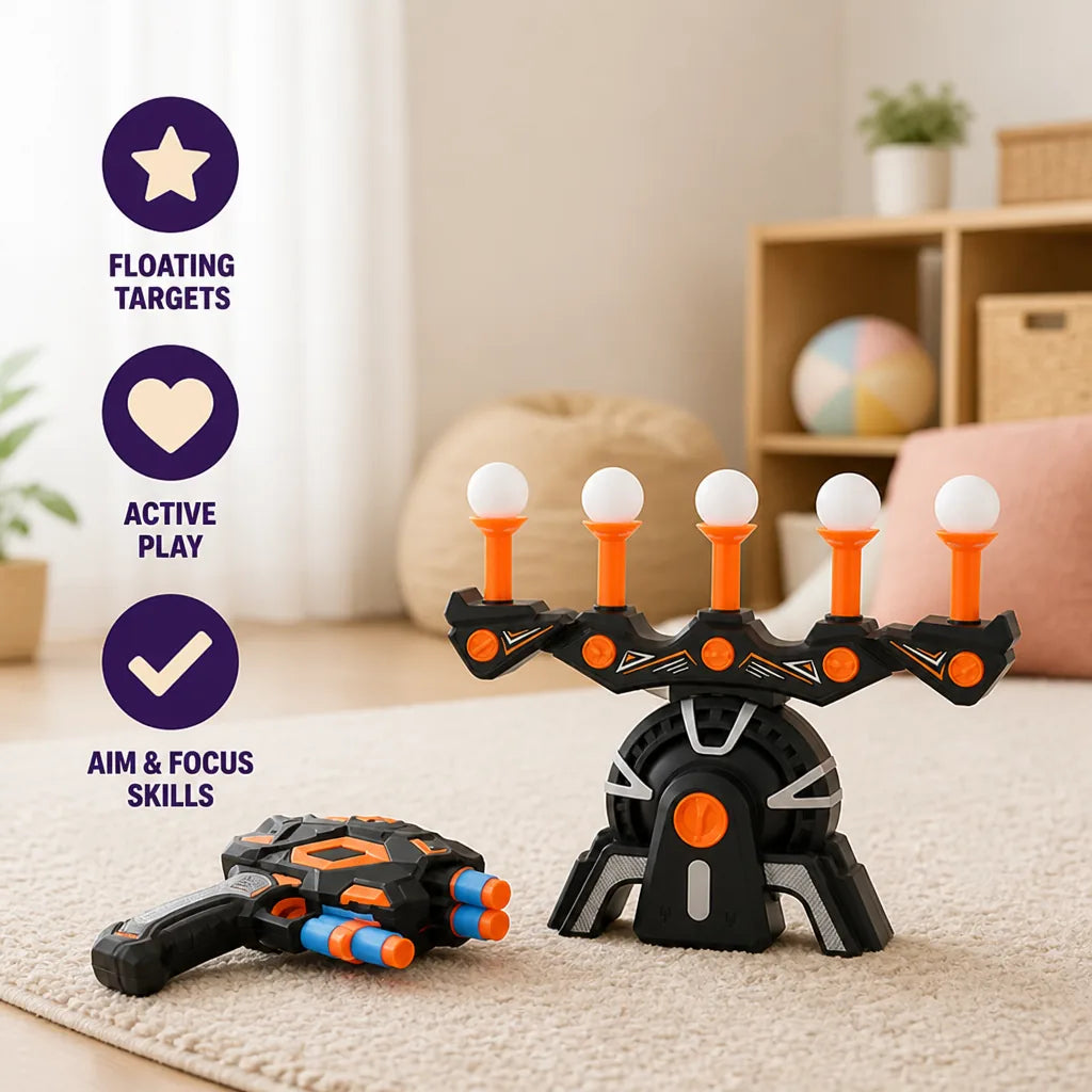 Target Shooting Game Moving Targets Foam Dart Blaster