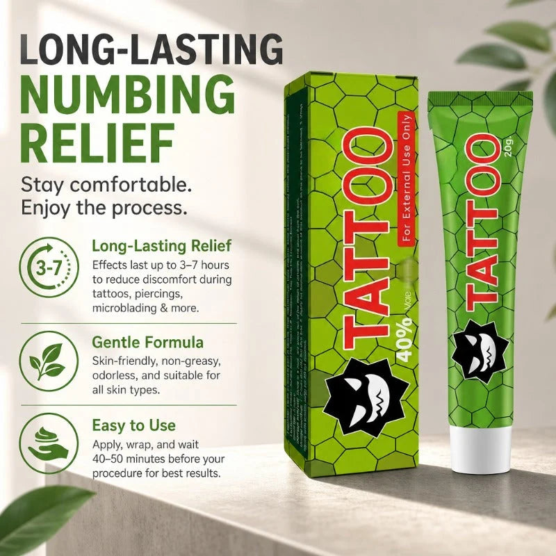 Tattoo Numbing Cream Long-Lasting Odorless Non-Greasy