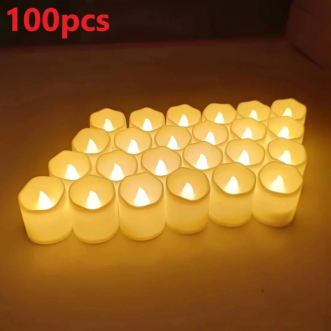 Tealight Candles Flickering Warm White Battery Operated